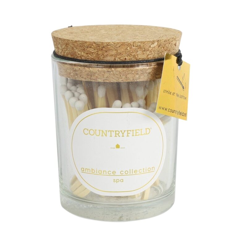 COUNTRYFIELD sērkociņi stikla trauciņā d7c, x h9.5cm